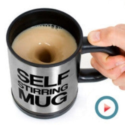 Self stirring coffee mug